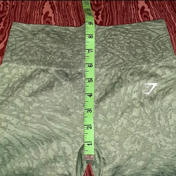 Gymshark Seamless Leggings Army Green Size XS Yoga Workout Running Gym - Picture 10 of 15